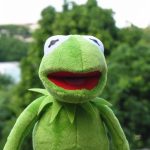 Peluche grenouille Kermit, un ami vert et réconfortant