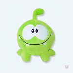 Peluche grenouille douce Om Nom verte pour câlins d'enfants