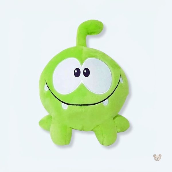 peluche-grenouille-om-nom-verte-douce-enfant-calin-1 Peluche grenouille douce Om Nom verte pour câlins d'enfants