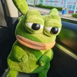 Peluche verte grenouille, compagnon doux et mignon