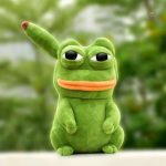 Peluche amusante pour enfants, grenouille Pikachu verte