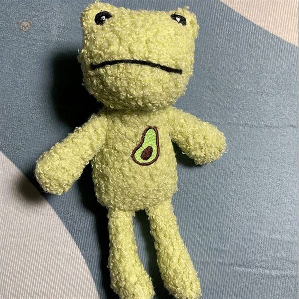 Peluche grenouille avocate, idéale pour les câlins