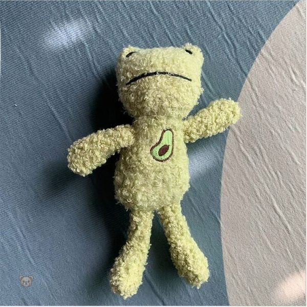 Grenouille en peluche verte, douce au toucher