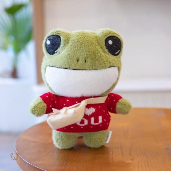 Peluche grenouille douce, un ami chaleureux et réconfortant
