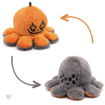Peluche réversible araignée et citrouille pour Halloween