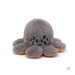 Peluche araignée et citrouille, accessoire festif réversible