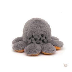 Peluche araignée et citrouille, accessoire festif réversible