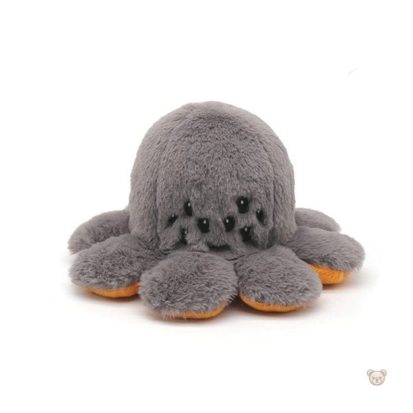 Peluche araignée et citrouille, accessoire festif réversible