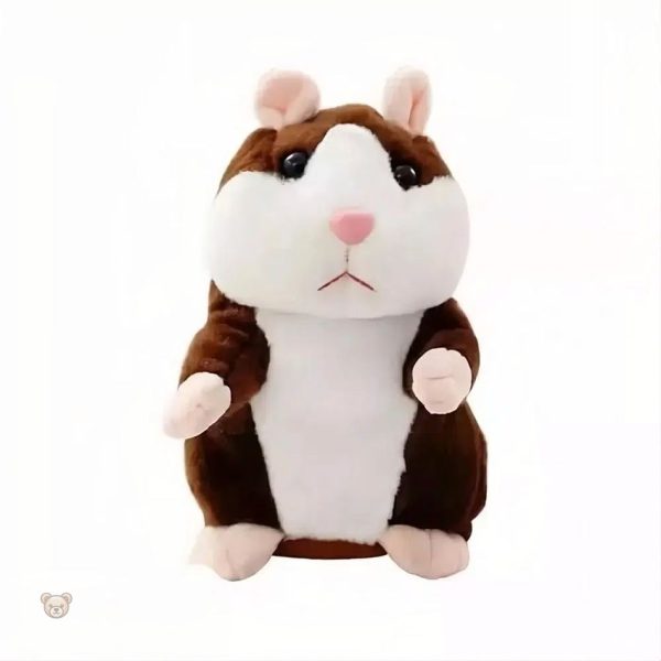 Hamster peluche chocolat, parfait pour les câlins et le jeu