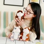 Hamster interactif en peluche, compagnon tendre pour les petits