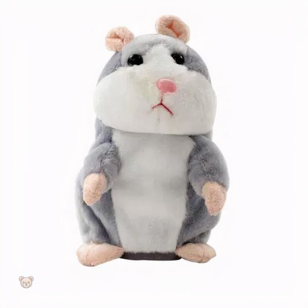Jouet en peluche gris, idéal pour le jeu et la câlinothérapie