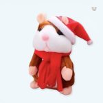 Peluche Hamster Noël douce et festive pour enfants