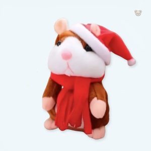 Peluche Hamster Noël douce et festive pour enfants