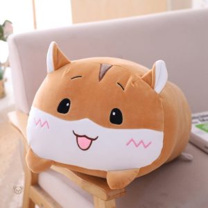 Peluche hamster squishmallow brun souriant