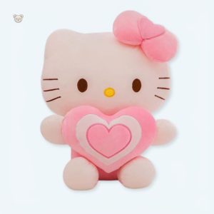Peluche Hello Kitty douce en forme de cœur