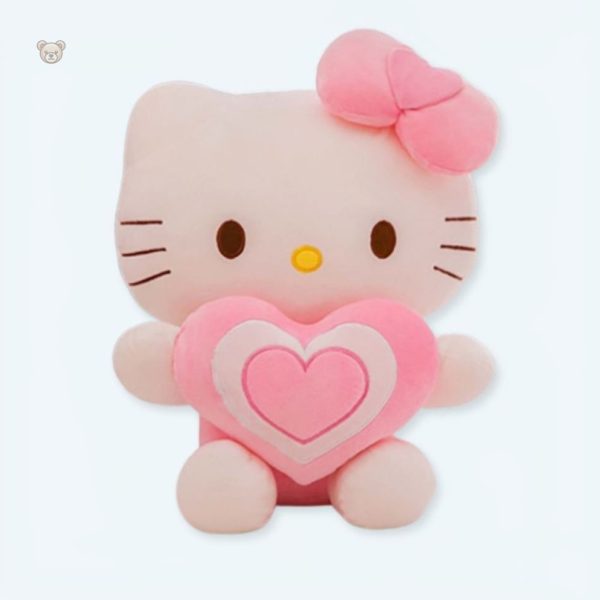 peluche-hello-kitty-douce-coeur-amour-enfant-calin-1 Peluche Hello Kitty douce en forme de cœur
