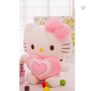 Hello Kitty tendre peluche avec motif cœur