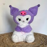 Peluche douce Kuromi en violet, veilleuse intégrée