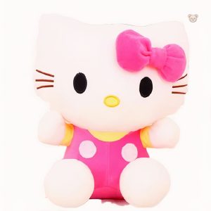 Peluche kawaii Hello Kitty en couleur rose