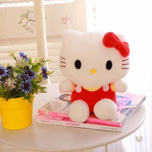 Peluche Hello Kitty en rouge, parfaite pour les câlins d'enfants