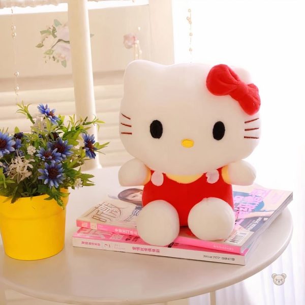 Peluche Hello Kitty en rouge, parfaite pour les câlins d'enfants
