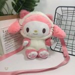 Sac à dos en peluche Hello Kitty, design kawaii pour enfants
