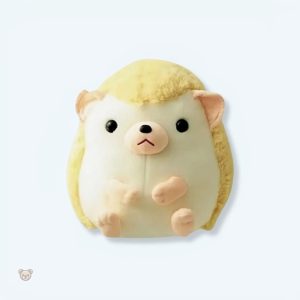 Peluche hérisson jaune douce pour câlin enfant