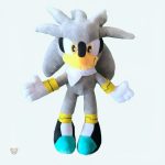 Peluche hérisson Sonic Silver douce pour câlins d'enfants