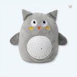 Peluche hibou douce avec bruit blanc apaisant pour enfant