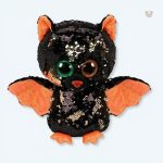 Peluche hibou chauve-souris Halloween avec sequins