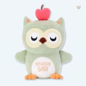 Peluche hibou gris doux pour une chambre cocooning