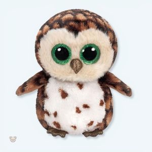 Peluche hibou marron douce et câline TY colorée