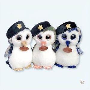 Peluche hibou vert douce et réconfortante