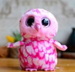 Peluche hibou pastel doux pour chambre d'enfant