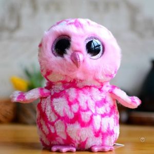 Peluche hibou pastel doux pour chambre d'enfant