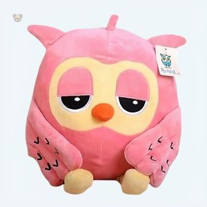 Peluche hibou rose douce pour chambre d'enfant