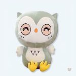 Peluche hibou vert kawaii douce pour la décoration enfant