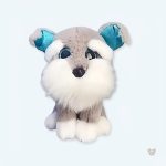 Peluche husky gris doux pour enfant