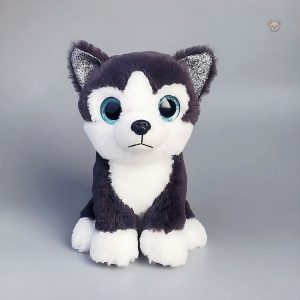 Peluche husky douce, parfaite pour réchauffer les enfants en hiver
