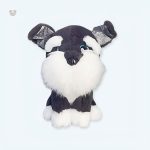 Peluche husky noir douce et touffue pour un hiver chaleureux