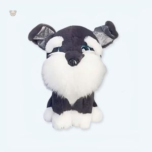 Peluche husky noir douce et touffue pour un hiver chaleureux