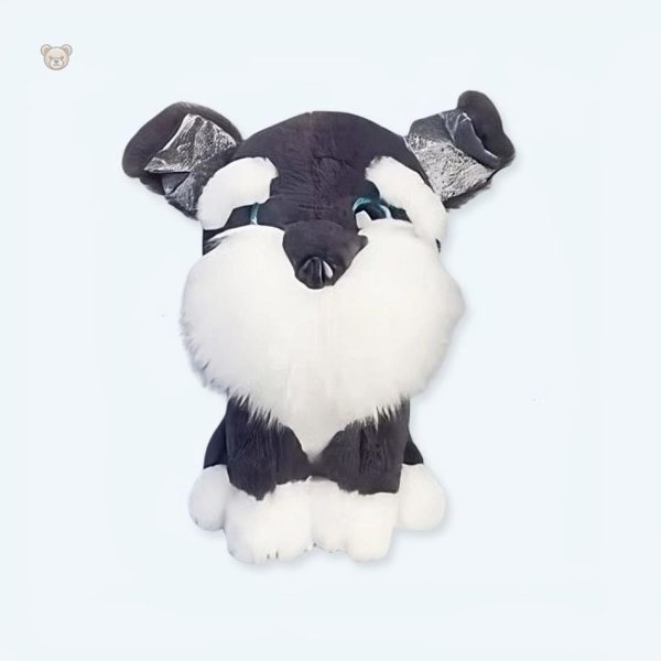 Peluche husky noir douce et touffue pour un hiver chaleureux