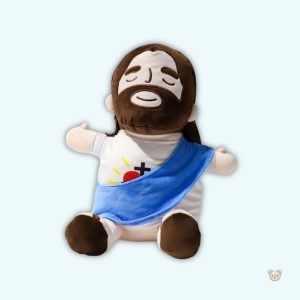 Peluche douce Jésus en tissu respirant pour un sommeil apaisant