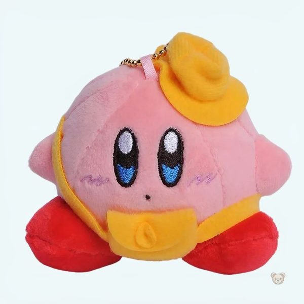 peluche-kirby-casquette-jaune-mignon-doux-collection-gaming-1 Peluche Kirby avec casquette jaune, douce et mignonne
