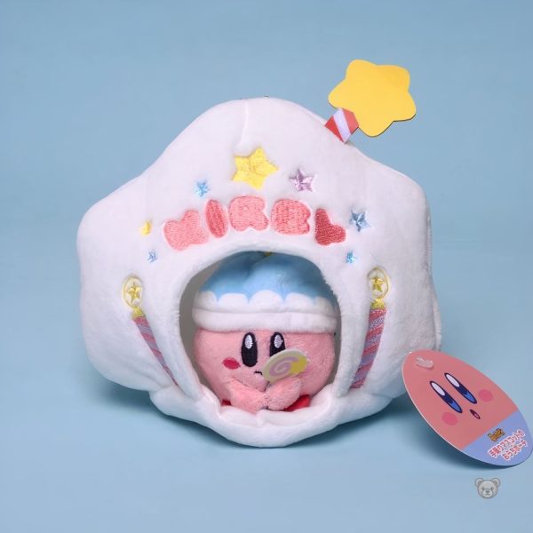 Peluche douce Kirby en forme d'étoile, idéale pour câliner