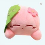 Peluche douce Kirby avec feuille verte
