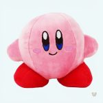 Peluche Kirby rose avec sourire, idéale pour les câlins d'enfants