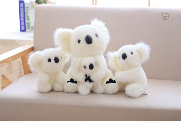 Doux koala avec son petit en peluche
