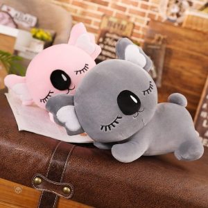 Peluche koala endormi avec longs cils