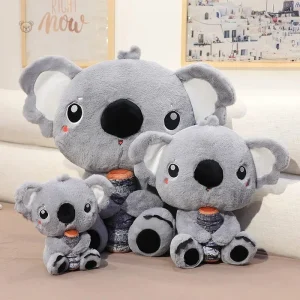 Peluche koala câlin avec son bois naturel